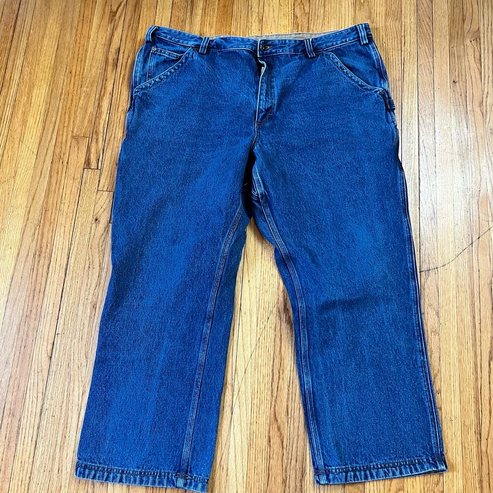 Duluth Trading Ballroom Carpenter Denim Blue Jeans Men's Sz 44x30  86070
